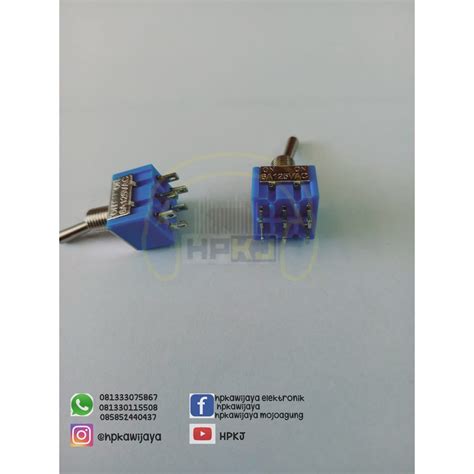 Jual Promo Saklar Toggle Switch Mts 202 6 Pin 6 Kaki Saklar 6 Pin