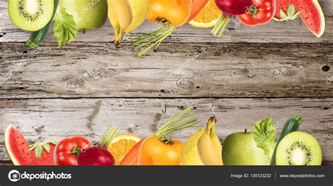 Colourful Fruits And Vegetables Banner Stock Photo Alphaspirit