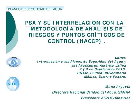 PDF 3 PSA INTERRELACIÓN HACCP PASOS 1 Y 2 Modo de RIESGOS Y