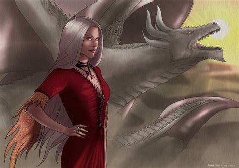 File Queen Rhaenys And Her Dragon Meraxes By Jota Saraiva A Wiki