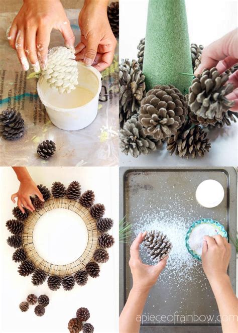 48 Amazing DIY Pine Cone Crafts & Decorations - A Piece Of Rainbow