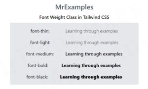 Tailwind Font Weight Quick Guide With Examples