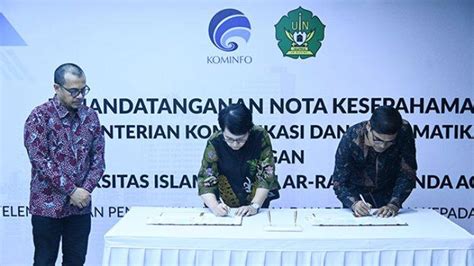 Uin Ar Raniry Dan Kementerian Kominfo Kerja Sama Bidang Digital Hingga