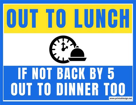 Funny Lunch Break Signs | FREE Download