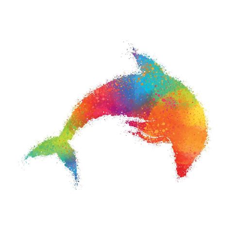 Dolphin vector illustration digital art wall art 10570144 Vector Art at ...