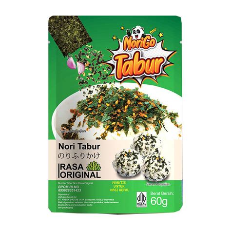 Nori Tabur Rumput Laut Panggang Original 60gr Java Norigo Nori Tabur