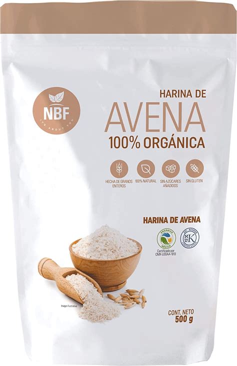 Harina de Avena 100 ORGÁNICA vegana 500 gramos Vive al 100