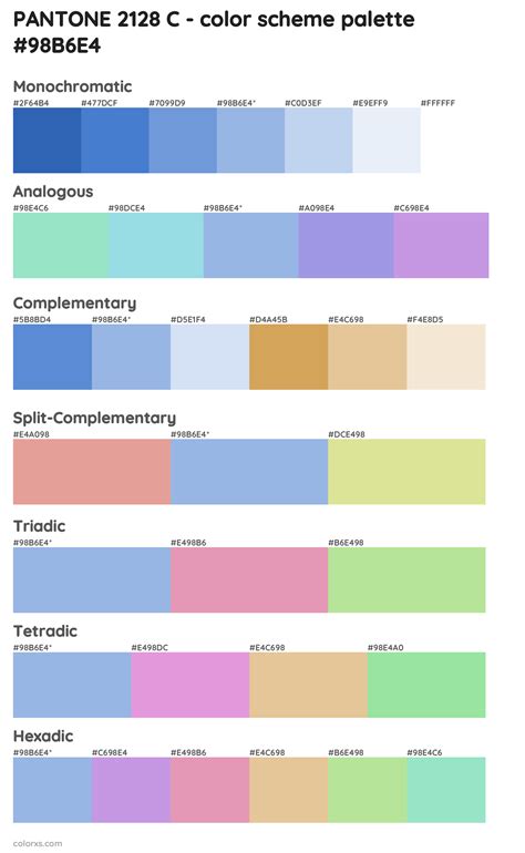 PANTONE 2128 C color palettes - colorxs.com