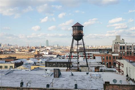 "Iconic Water Tower In View From A Williamsburg, Brooklyn Rooftop In ...