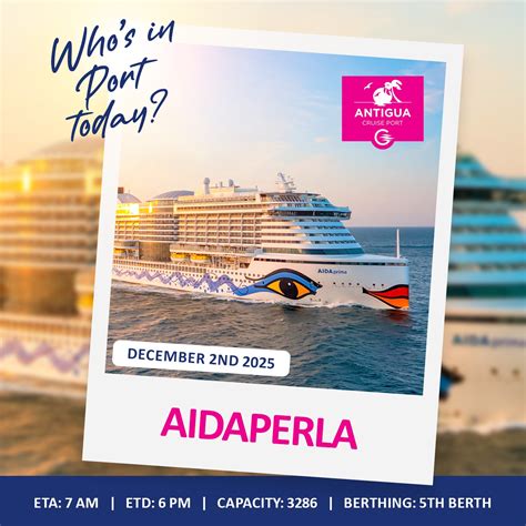 Antigua - ⚓ Antigua Cruise Port welcomes AIDAperla Cruisers welcome to