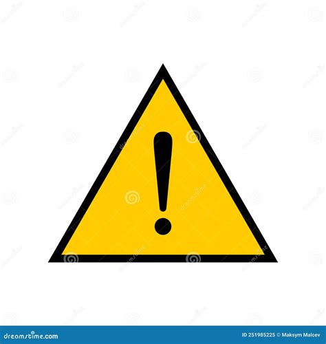 Yellow Urgent Warning Symbol And Safety Alert Caution Or Exclamation