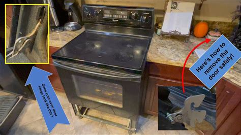 Remove 22 Year Old Whirlpool Range Stove Oven Door For Cleaning Or Repair Model Rf378lx Youtube