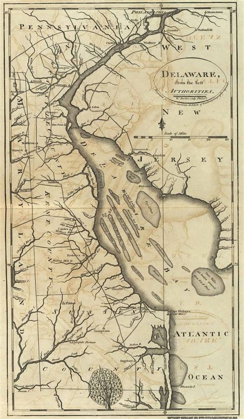 1795 State Map of Delaware from the best Authorities