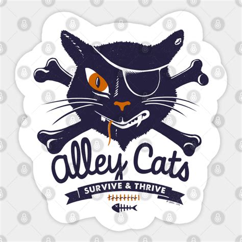 Alley Cats - Cat - Sticker | TeePublic