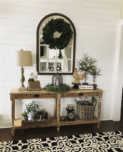 Modern Farmhouse Entryway Table Decoomo