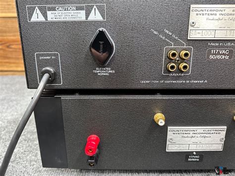 Counterpoint Sa 1000 And Sa 100 Hybrid Tube Stereo Amplifier