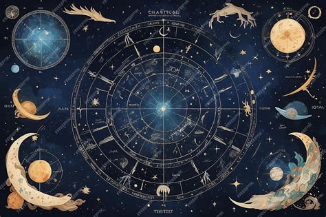 premium photo celestial zodiac constellation map