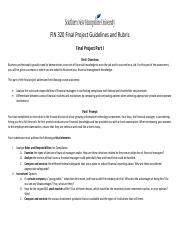 Fin Final Project Guidelines And Rubric Pdf Fin Final