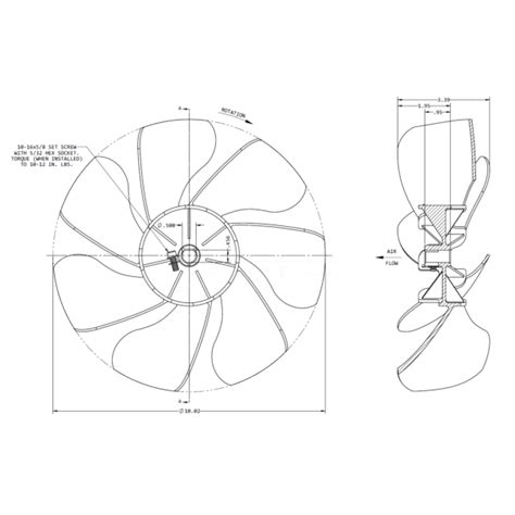 Rvps 1472c5051 Mach 10 Condenser Fan Blade