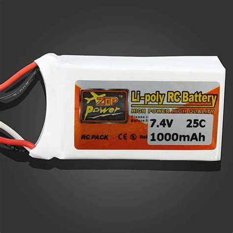 New Original Rechargeable Lipo Battery ZOP Power 7 4V 1000mAh 2S 25C