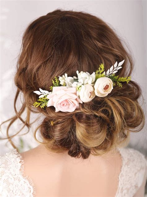 Amazon Kercisbeauty Floral Bridal Boho White Hair Comb Photo