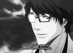 Aizen With Glasses GIF | GIFDB.com