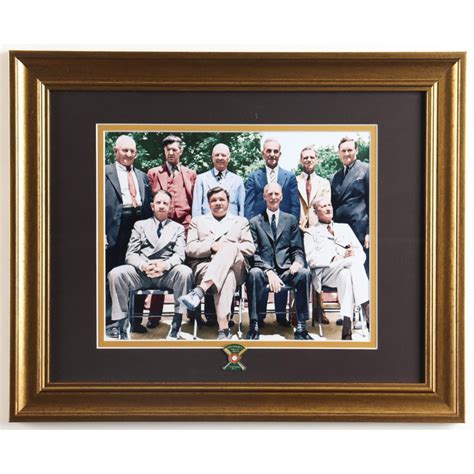 Babe Ruth Inaugural Hall Of Fame Class Custom Framed Photo Display With Vintage Hall Of Fame