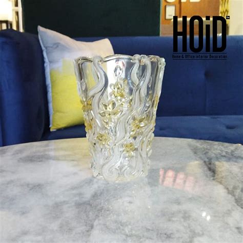 Yellow Flower Glass Vase Hoid Pk