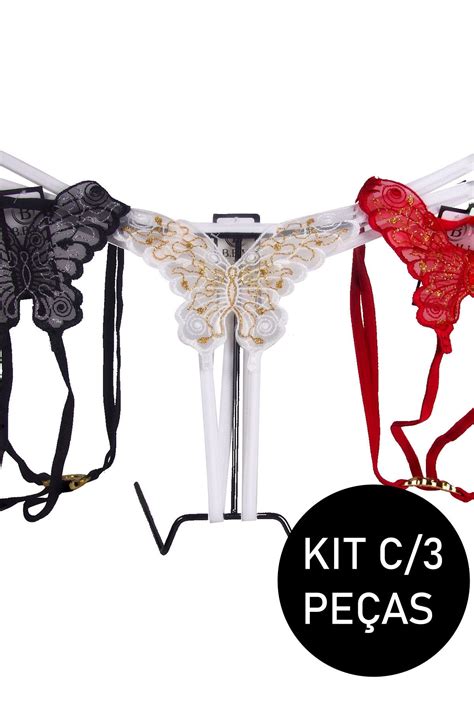 Kit C Calcinhas Sexy Marido Apressado Sensual Biju Abertura Bbm Lingerie Lingerie Direto