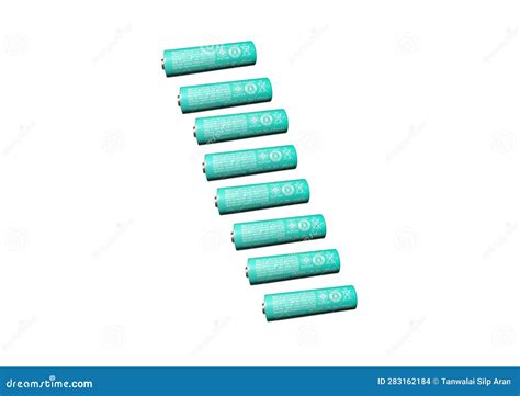 Alkaline AA Batteries Isolated On White Background Recycling Of