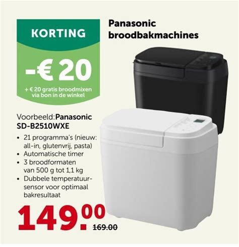 Panasonic Broodbakmachines Sd B Wxe Aanbieding Bij Aveve