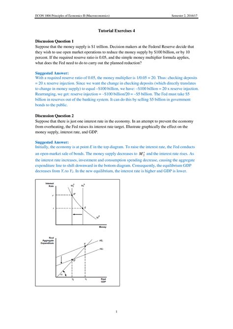 Tutorial Exercises With Answers Econ Principles Of Economics