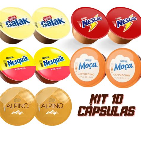 Kit C Psulas Dolce Gusto Favoritos Galak Nesquik Alpino Nescau