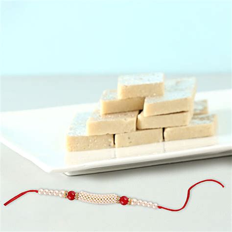 Pretty Rakhi And Kaju Katli Combo Canada Gift Pretty Rakhi And Kaju