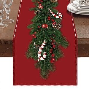 Christmas Table Runner Red Linen Christmas Table Runners Tablecloth