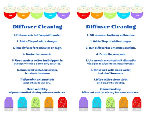 Diffuser Cleaning Guide Printable - Etsy