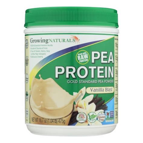 Growing Naturals Yellow Pea Protein Vanilla Blast 16 Oz 1 Box 16