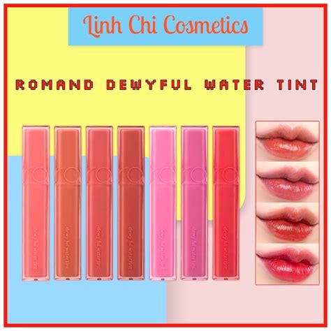 Son Tint Bóng Romand Dewyful Water Tint Siêu Lì Mịn Môi Cho Đôi Môi