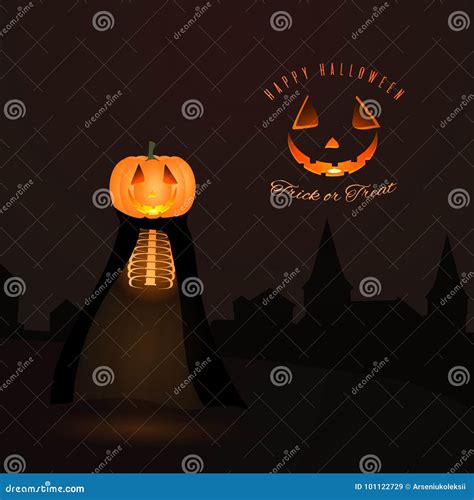 Pumpkin Head Character Stock Vector Illustration Of Concept 101122729