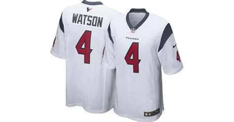 Nike Satin Houston Texans Deshaun Watson 4 Home White Game Jersey For