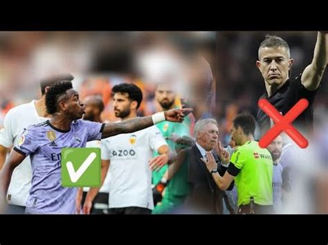 Ça bouge en Espagne Arbitres virés Valence sanctionné et Vinicius