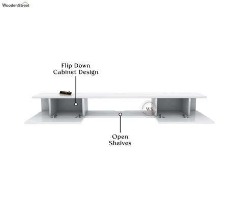 Buy Finn Engineered Wood Wall Mounted Tv Unit Frosty White Finish At 33 Off Online Wooden