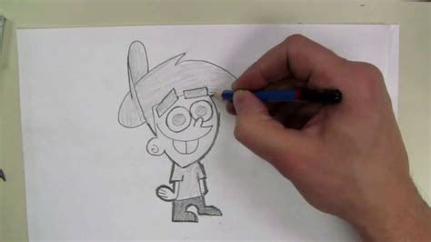 How To Draw Timmy Turner Step By Step Cosmo Is Drawn In The Left Column