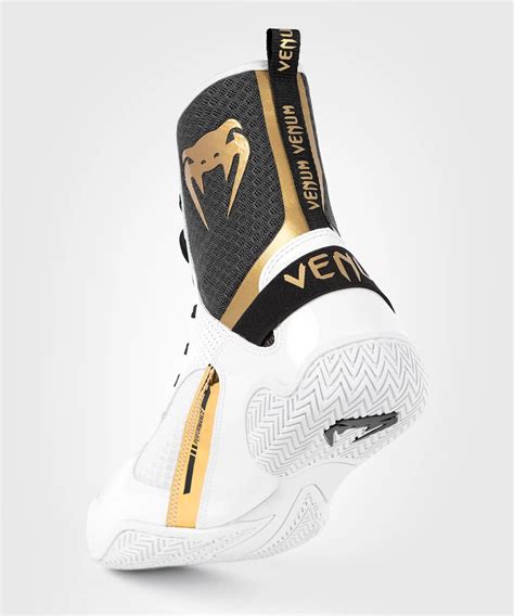 Botas de Boxeo Venum Elite blanco negro oro Envío Gratis