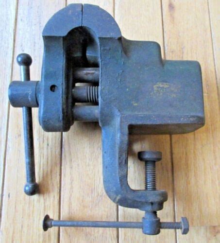 Vintage Walker Turner The Driver Line Clamp On Bench Vise 3 Jaws