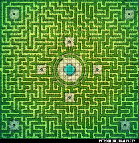 Hedge Maze Battlemap : r/DungeonsAndDragons