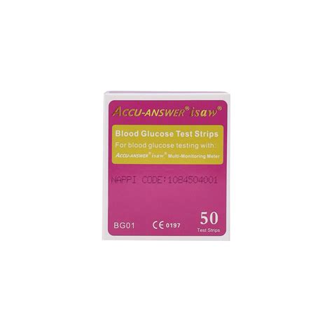 ACCU-ANSWER® ISAW® - 4 IN 1 - BLOOD GLUCOSE TEST STRIPS (50) – D&A HEALTH