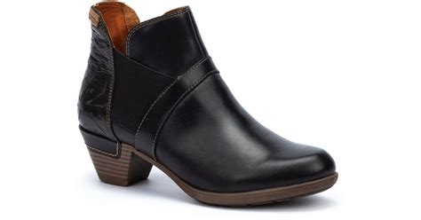 Pikolinos Rotterdam Leather Ankle Boots in Black | Lyst