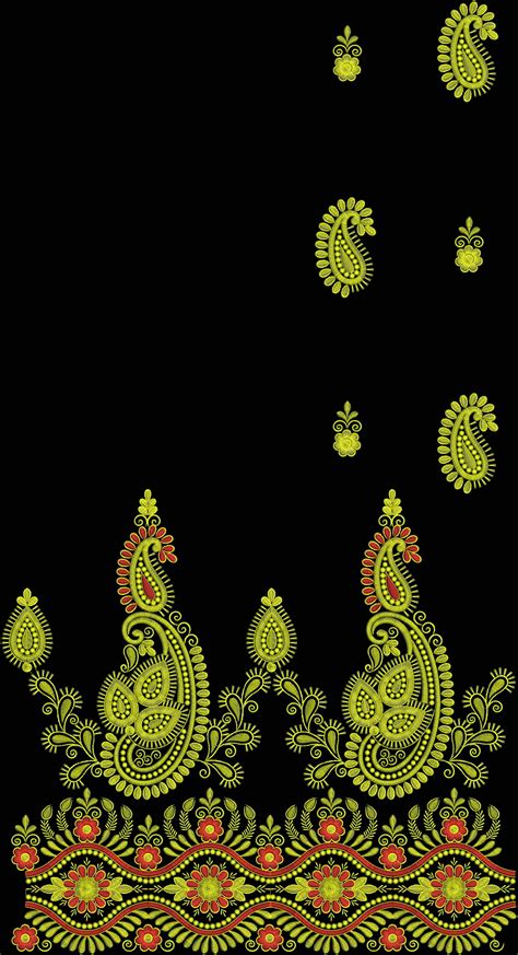 Saree Embroidery Design Stitch 47300 Area 250 Color 2 Saree