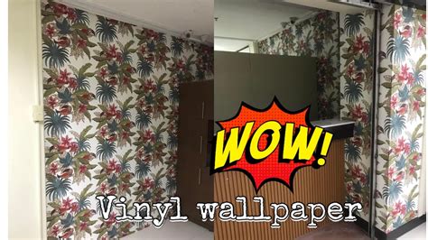 How To Install Vinyl Wallpaper Zinnia Youtube